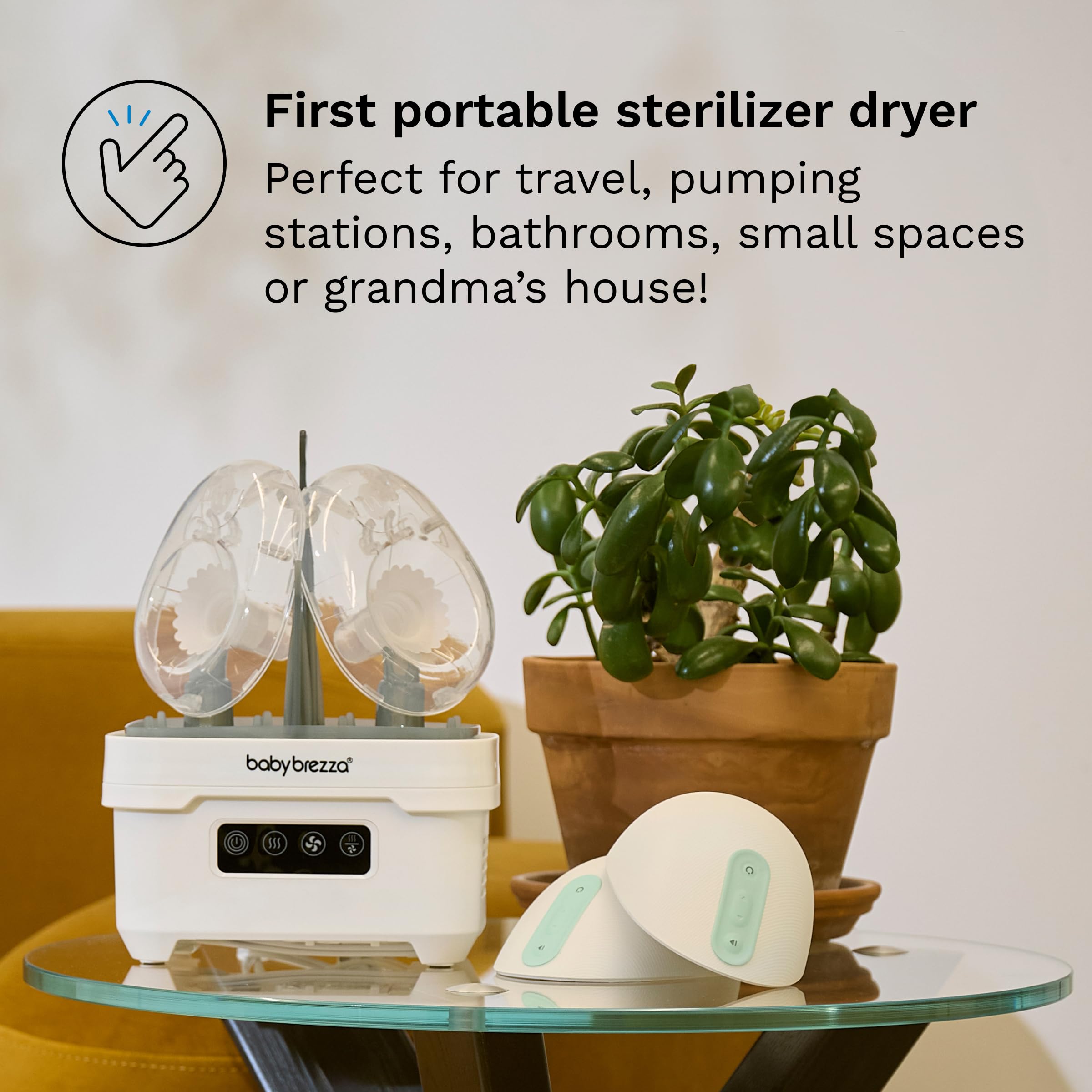 baby-brezza-portable-baby-bottle-sterilizer-dryer-for-travel-mini-sterilizer-wit image 2