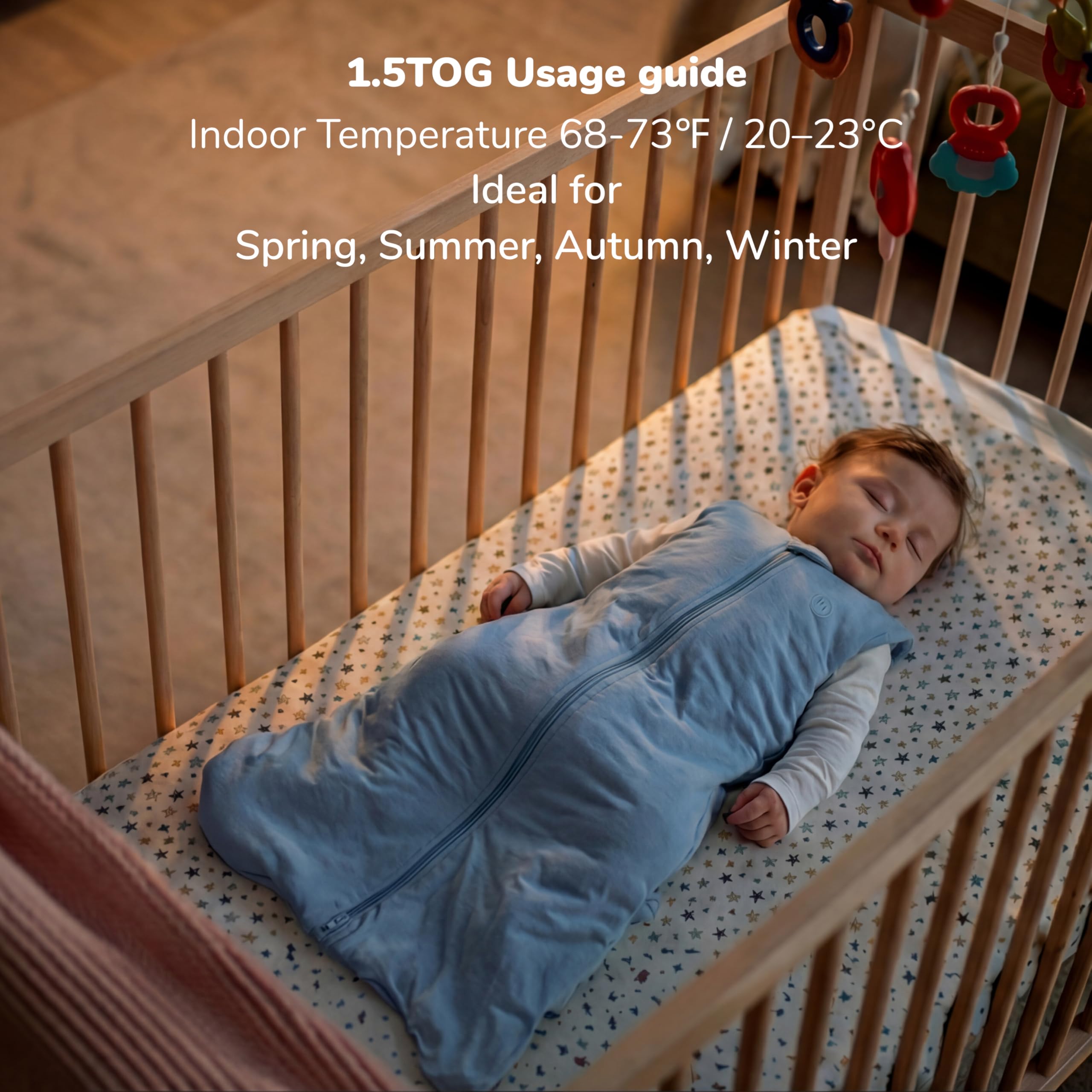 momcozy-sleep-sack-for-baby-0-6-months-1-5-tog-wearable-blanket-adjustable-snapf image 4