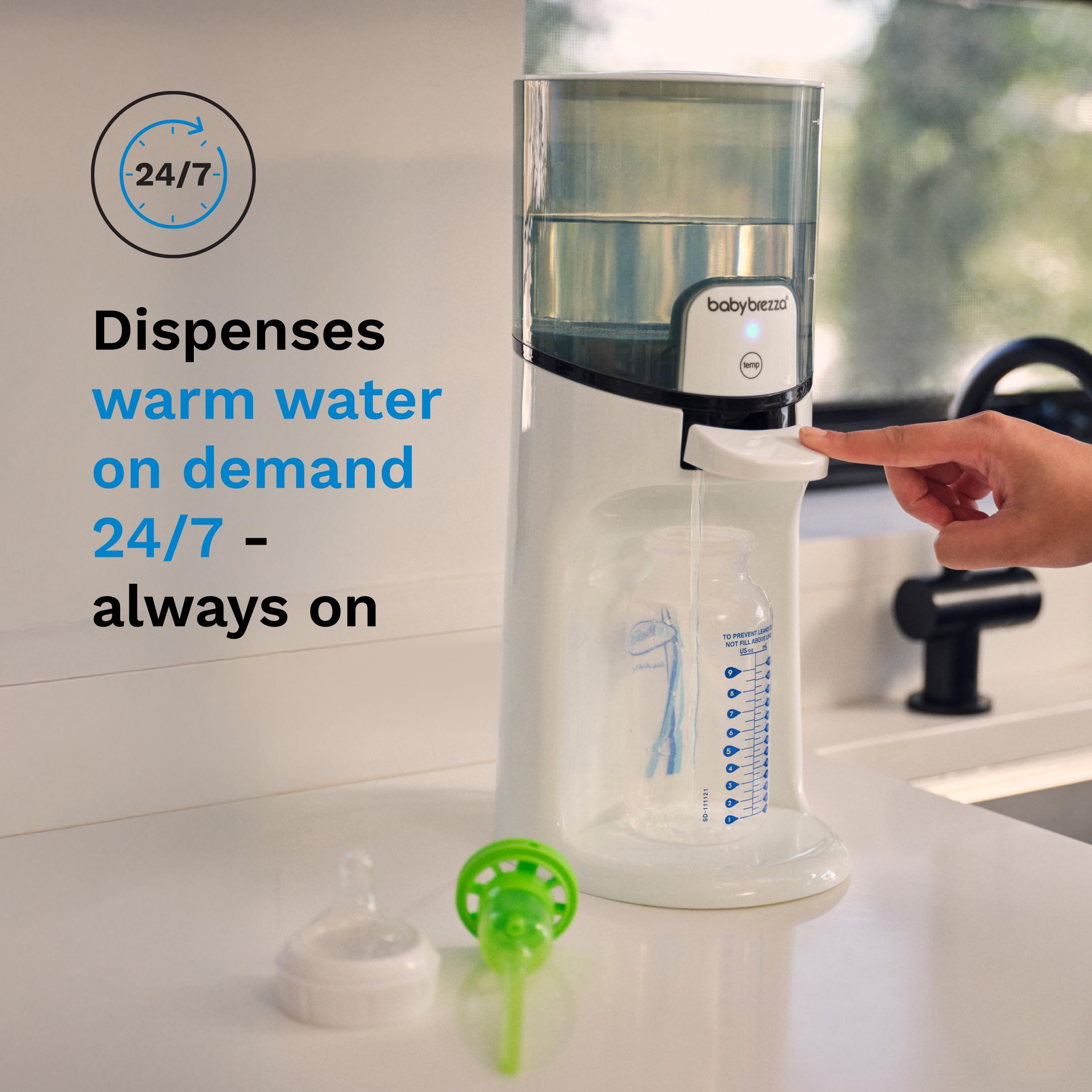 baby-brezza-instant-baby-bottle-maker-with-3-temperature-settings-50oz-tank-capa image 2