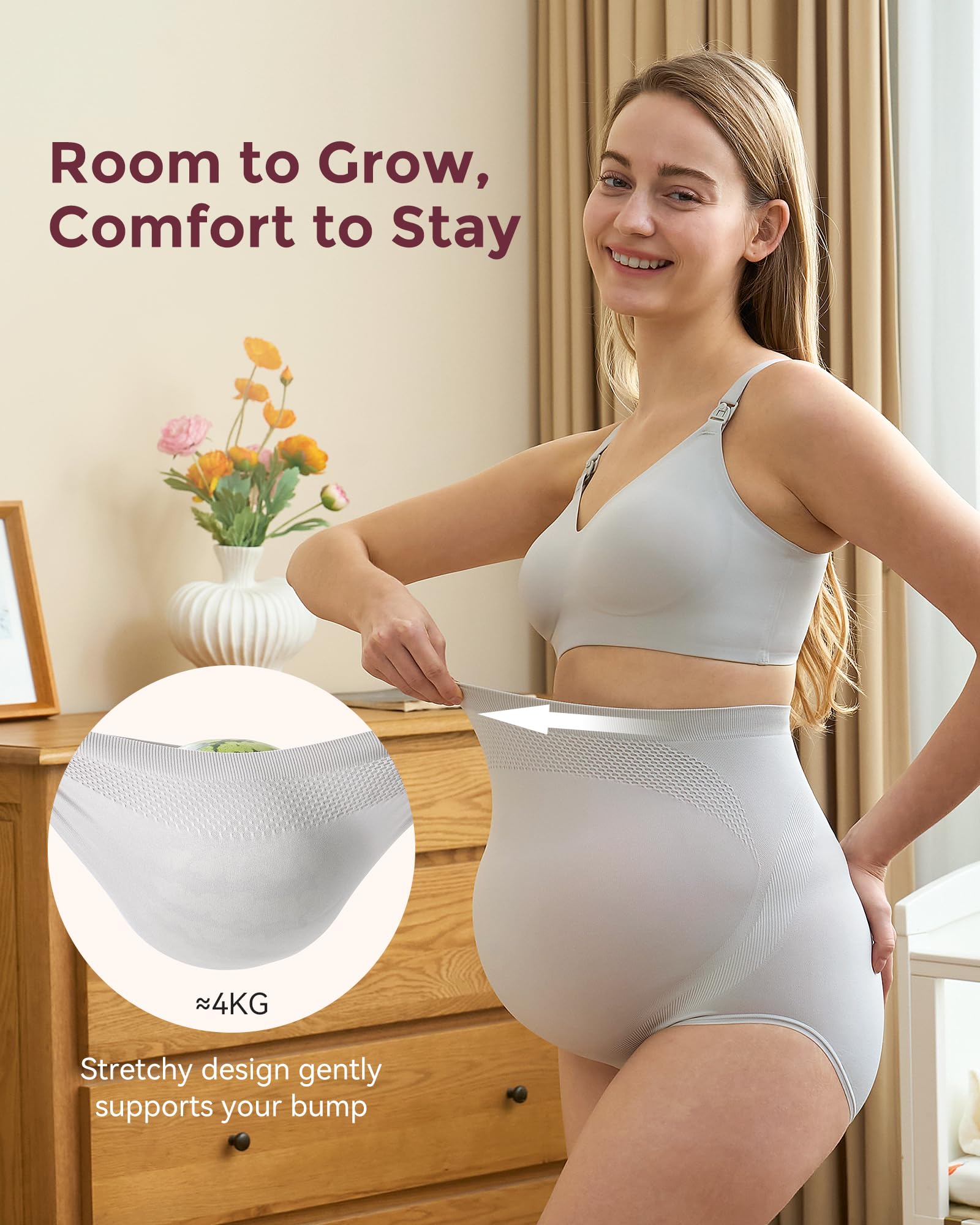 momcozy-women-s-maternity-high-waist-underwear-over-bump-soft-seamless-pregnancy image 3