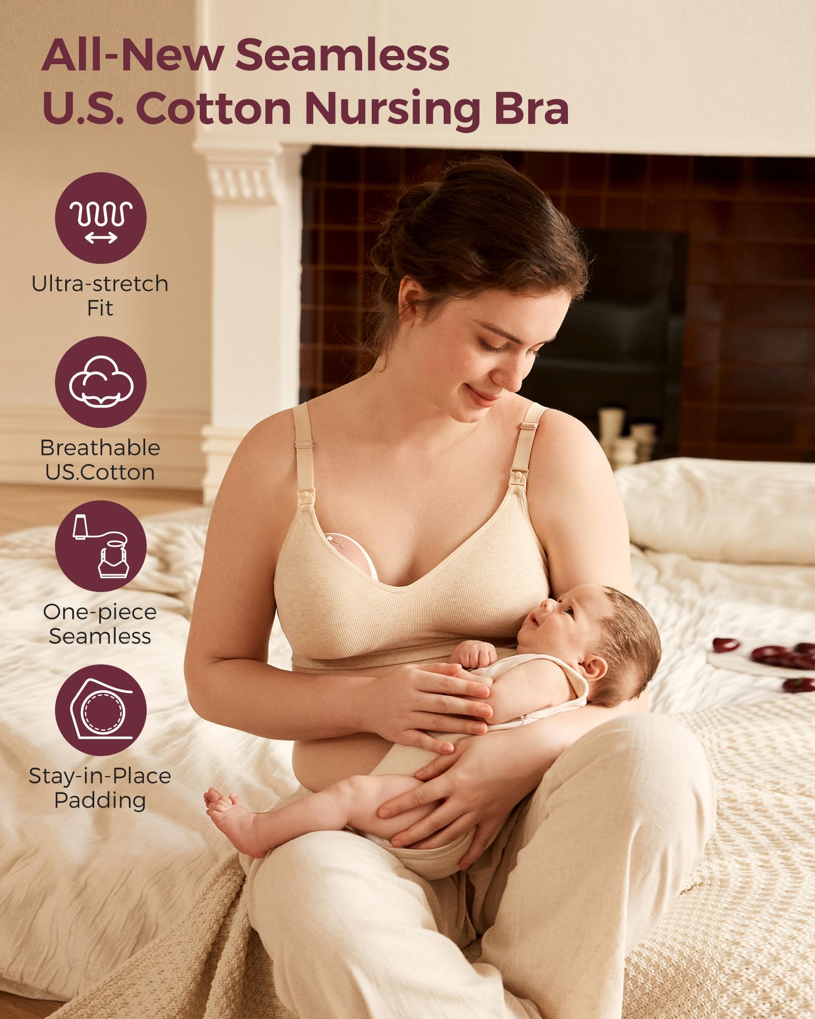 momcozy-nursing-bras-for-breastfeeding-soft-cotton-seamless-wireless-fixed-paddi image 5