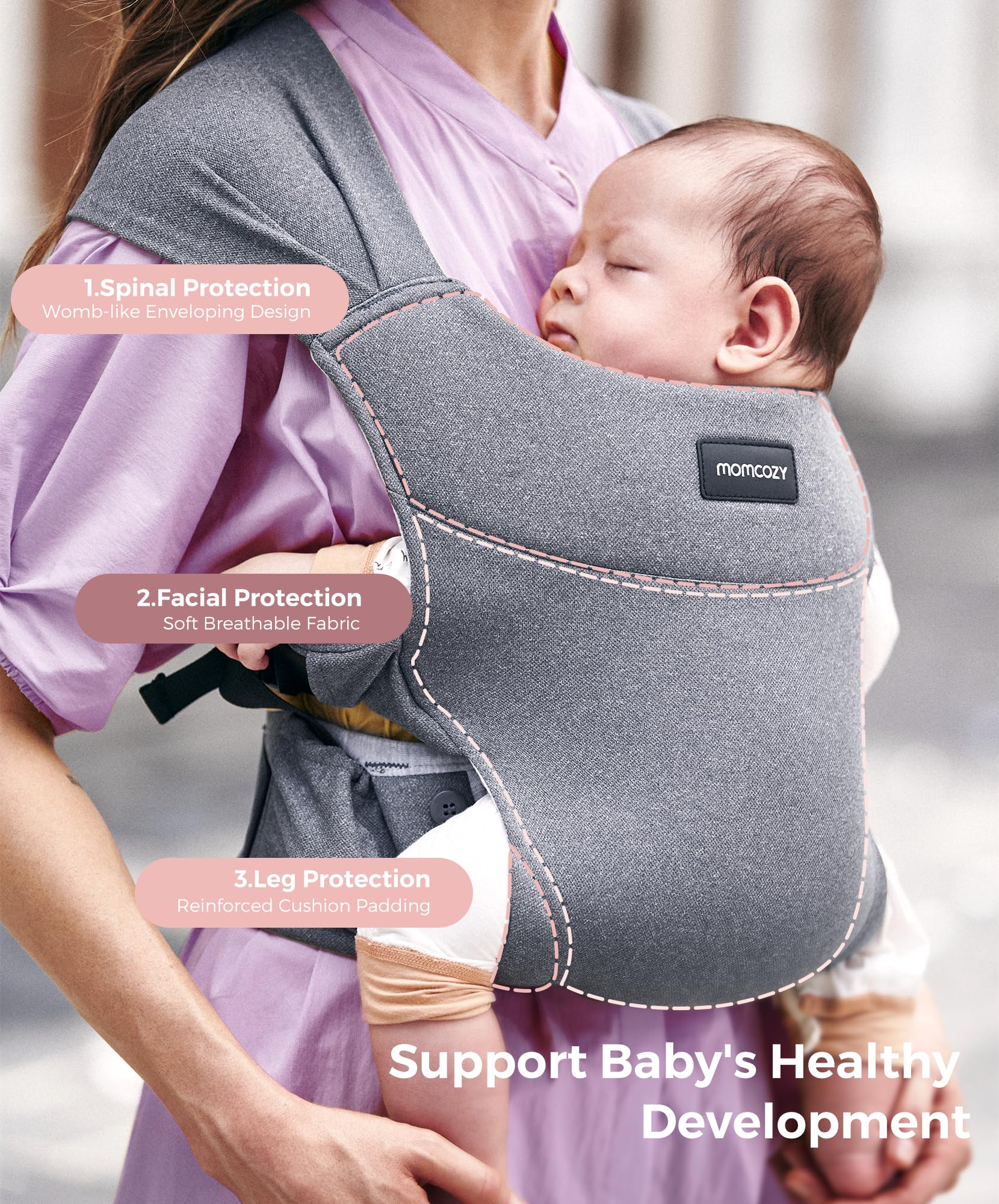 momcozy-portable-baby-carrier-compact-foldable-hip-pouch-cross-back-straps-for-b image 6