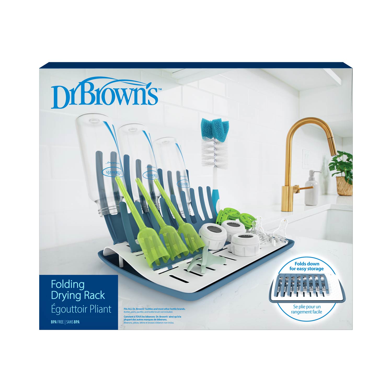 dr-brown-s-folding-baby-bottle-drying-rack image 2