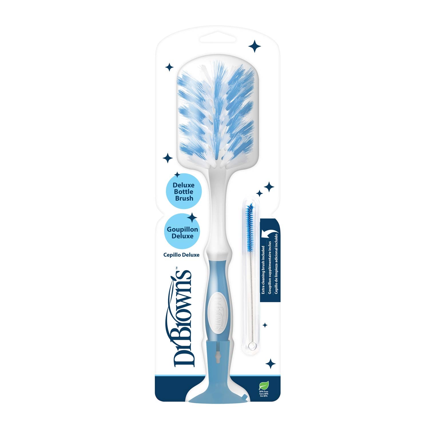 dr-brown-s-deluxe-baby-bottle-brush-with-angled-splash-guard-bristles image 2