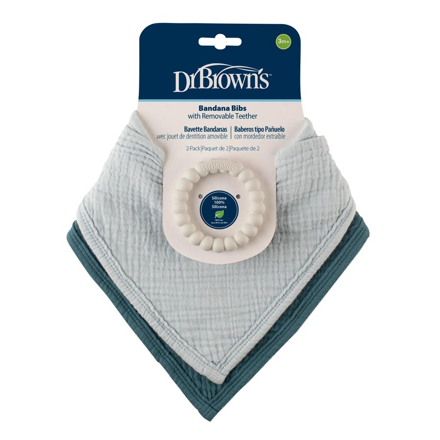 dr-brown-s-muslin-bandana-bib-with-flexees-beaded-teether-ring image 2