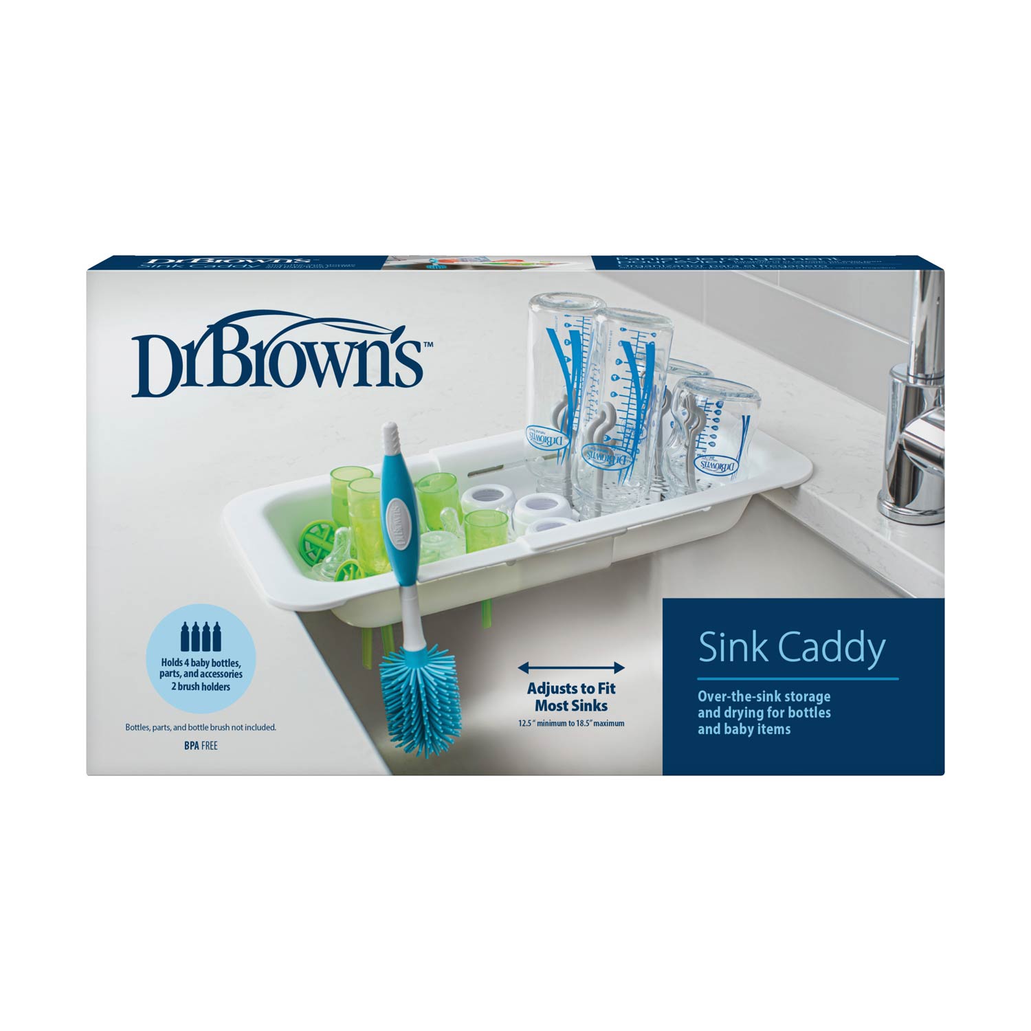 dr-brown-s-sink-caddy-fits-4-bottles-collapsible-prongs image 2