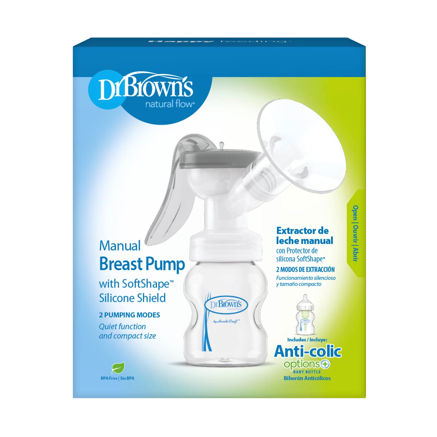 dr-brown-s-manual-breast-pump-with-softshape-silicone-shield-efficient-comfortab image 2