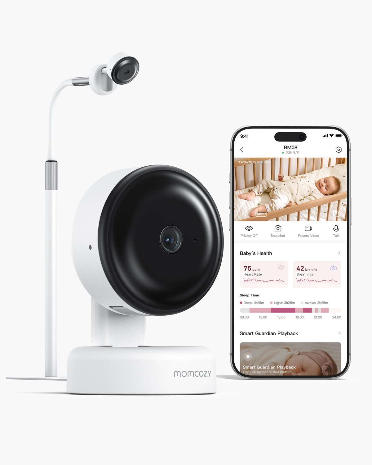 momcozy-contact-free-smart-baby-monitor-bm08 image 1