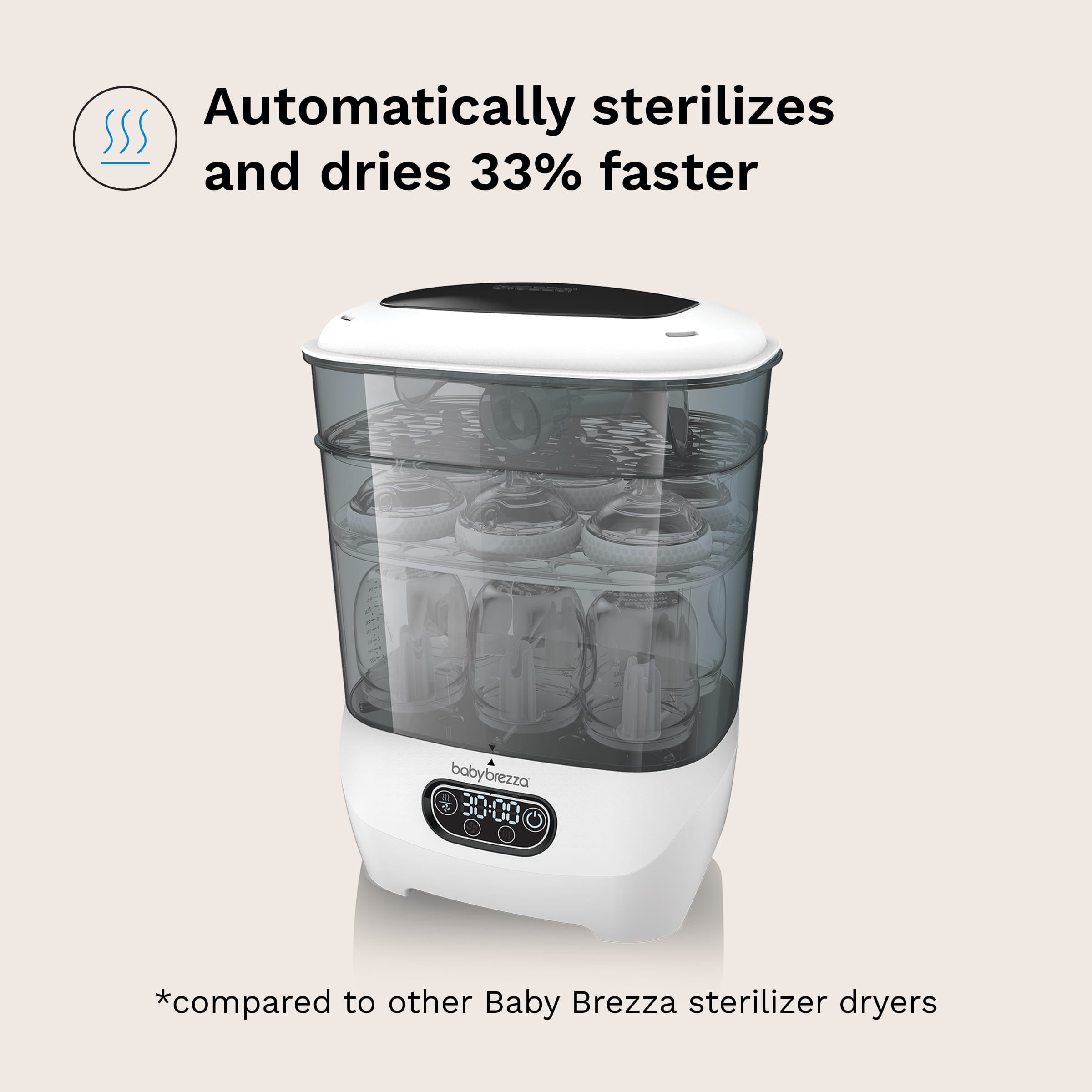 baby-brezza-one-step-baby-bottle-sterilizer-and-dryer-advanced-electric-steam-st image 3