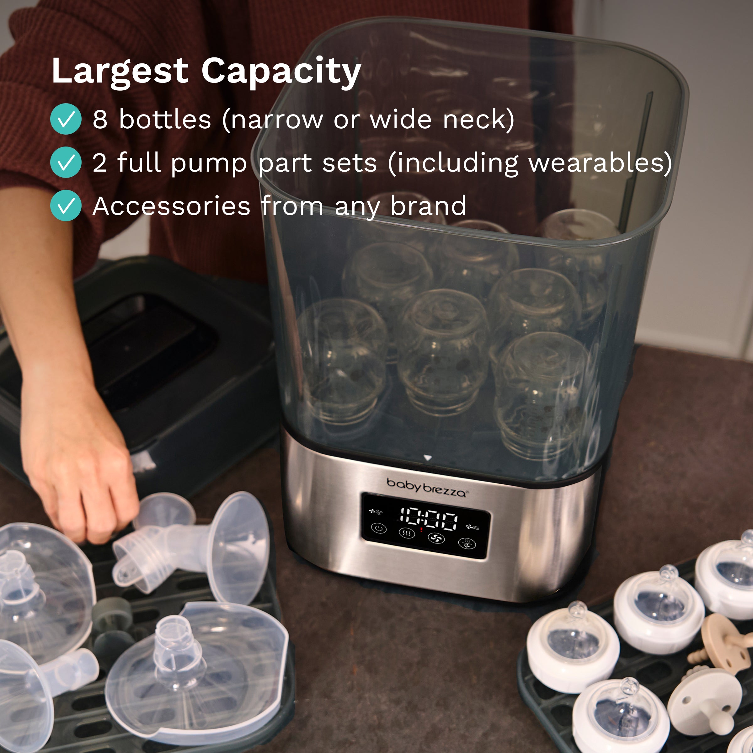 baby-brezza-superquick-baby-bottle-sterilizer-and-dryer-10-minute-sterilize-dry image 6