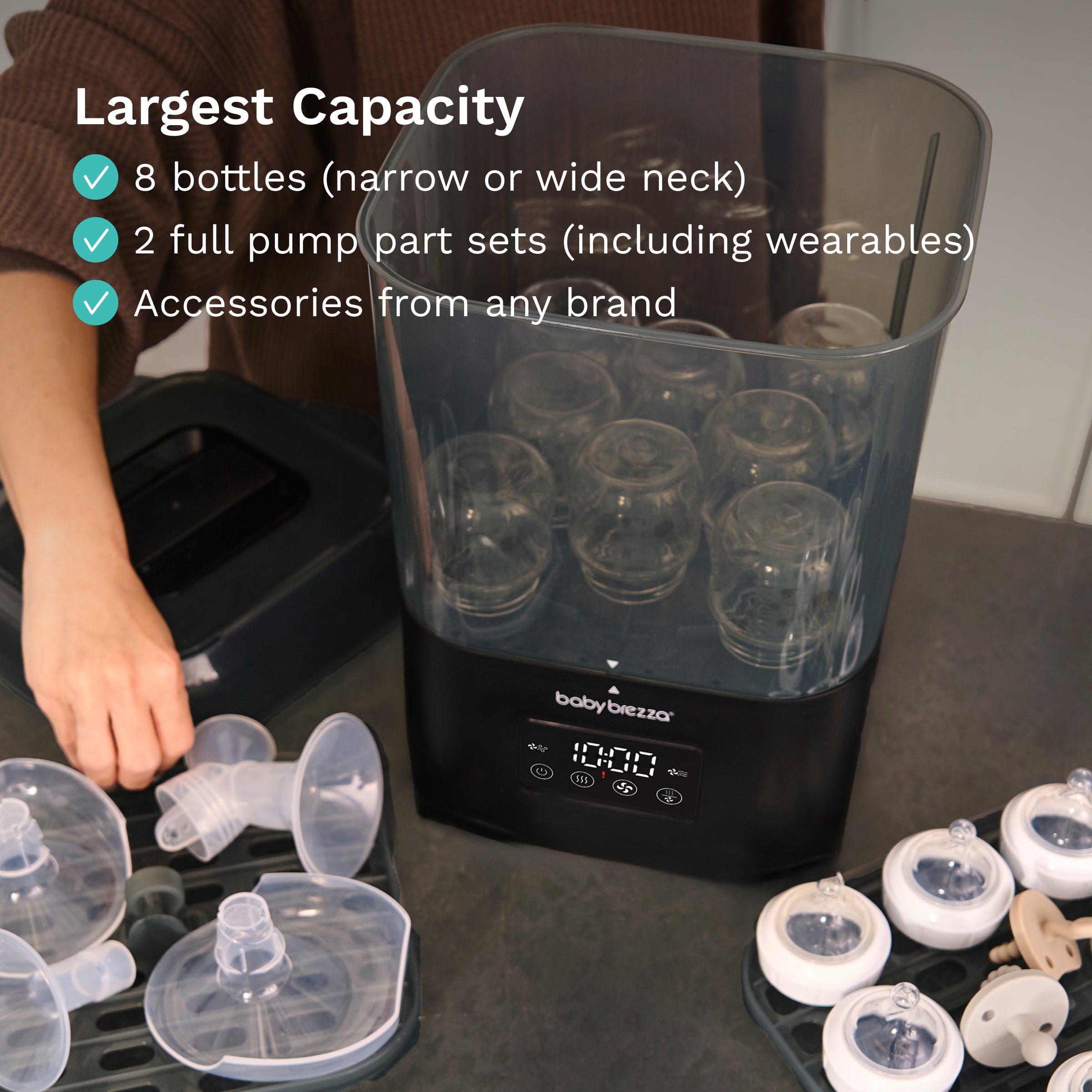 baby-brezza-superquick-baby-bottle-sterilizer-and-dryer-10-minute-sterilize-dry image 5