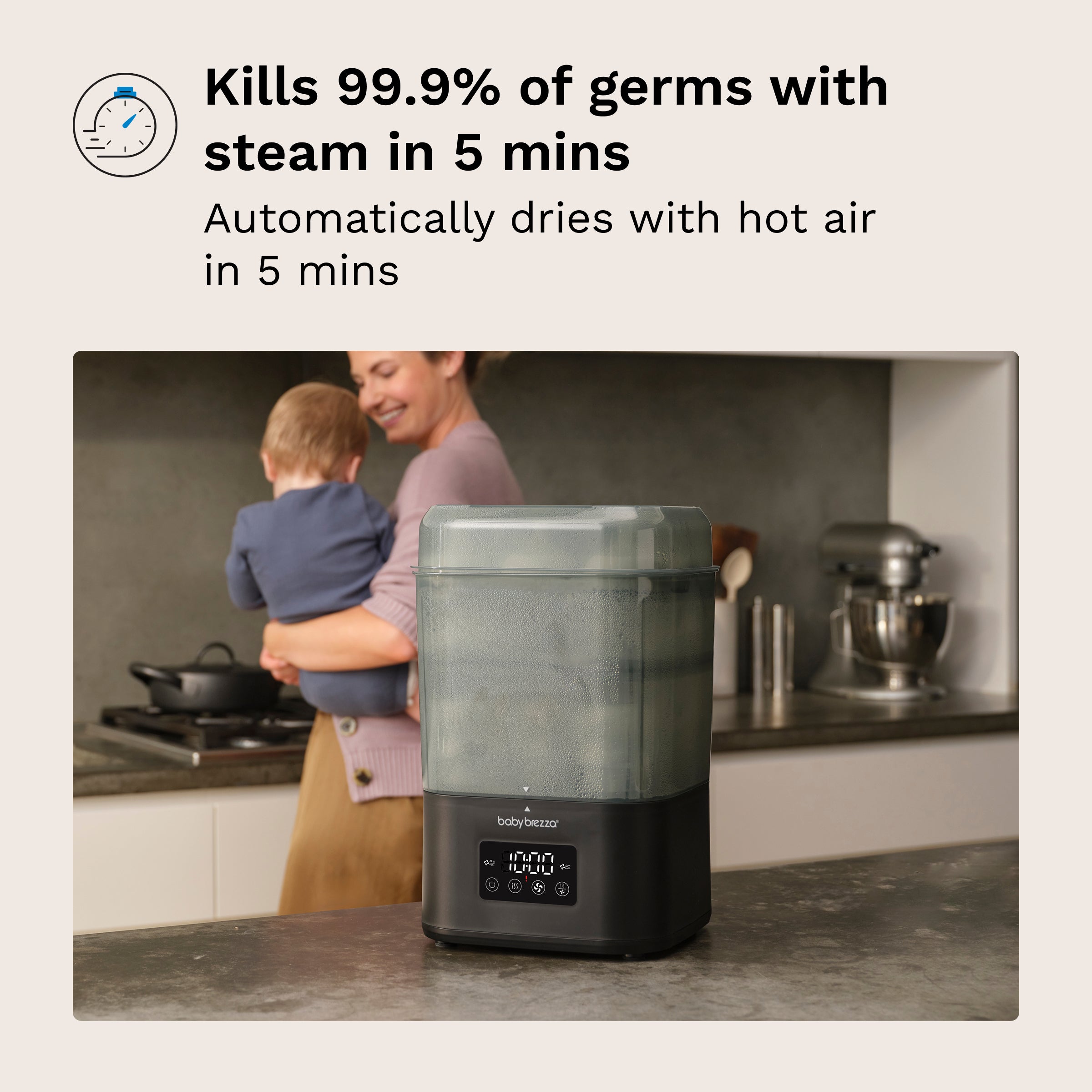 baby-brezza-superquick-baby-bottle-sterilizer-and-dryer-10-minute-sterilize-dry image 7