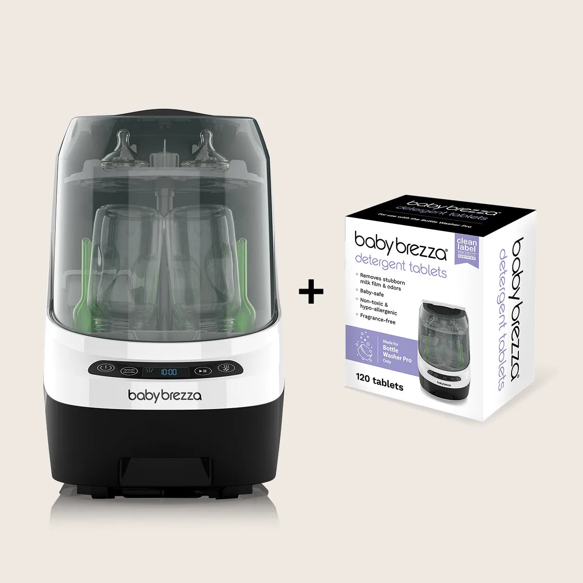 baby-brezza-bottle-washer-pro-universal-detergent-tablets-pack-bundle image 1
