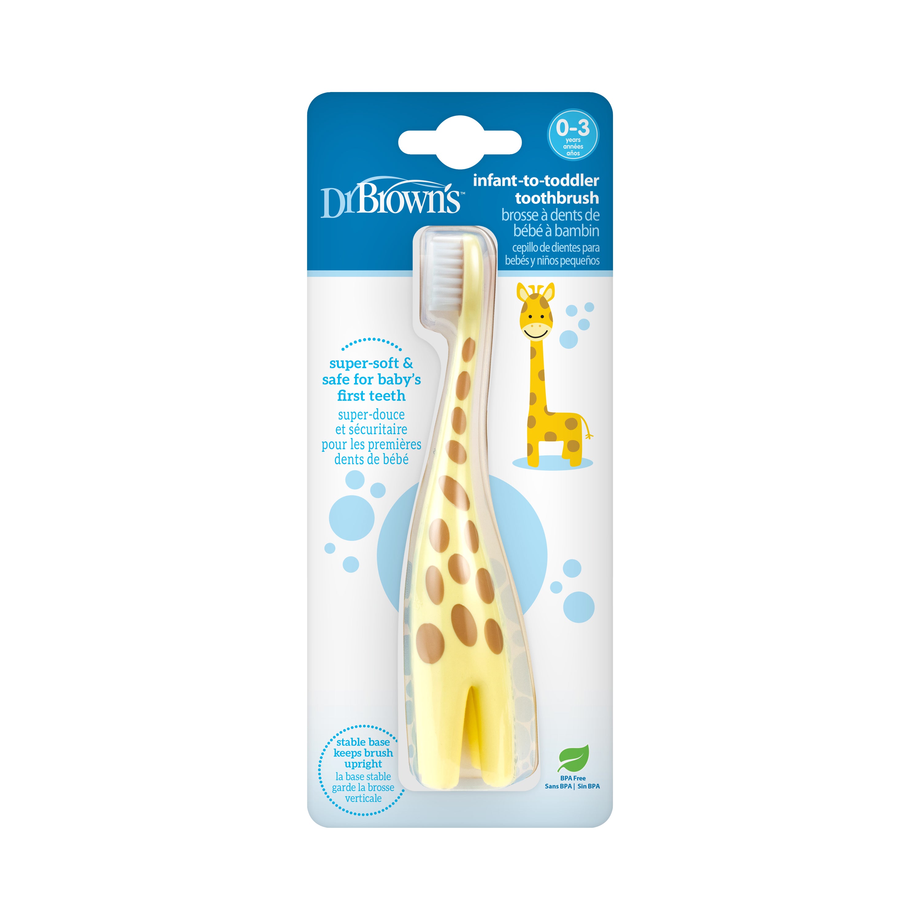 dr-brown-s-infant-to-toddler-giraffe-toothbrush-1-pack image 3