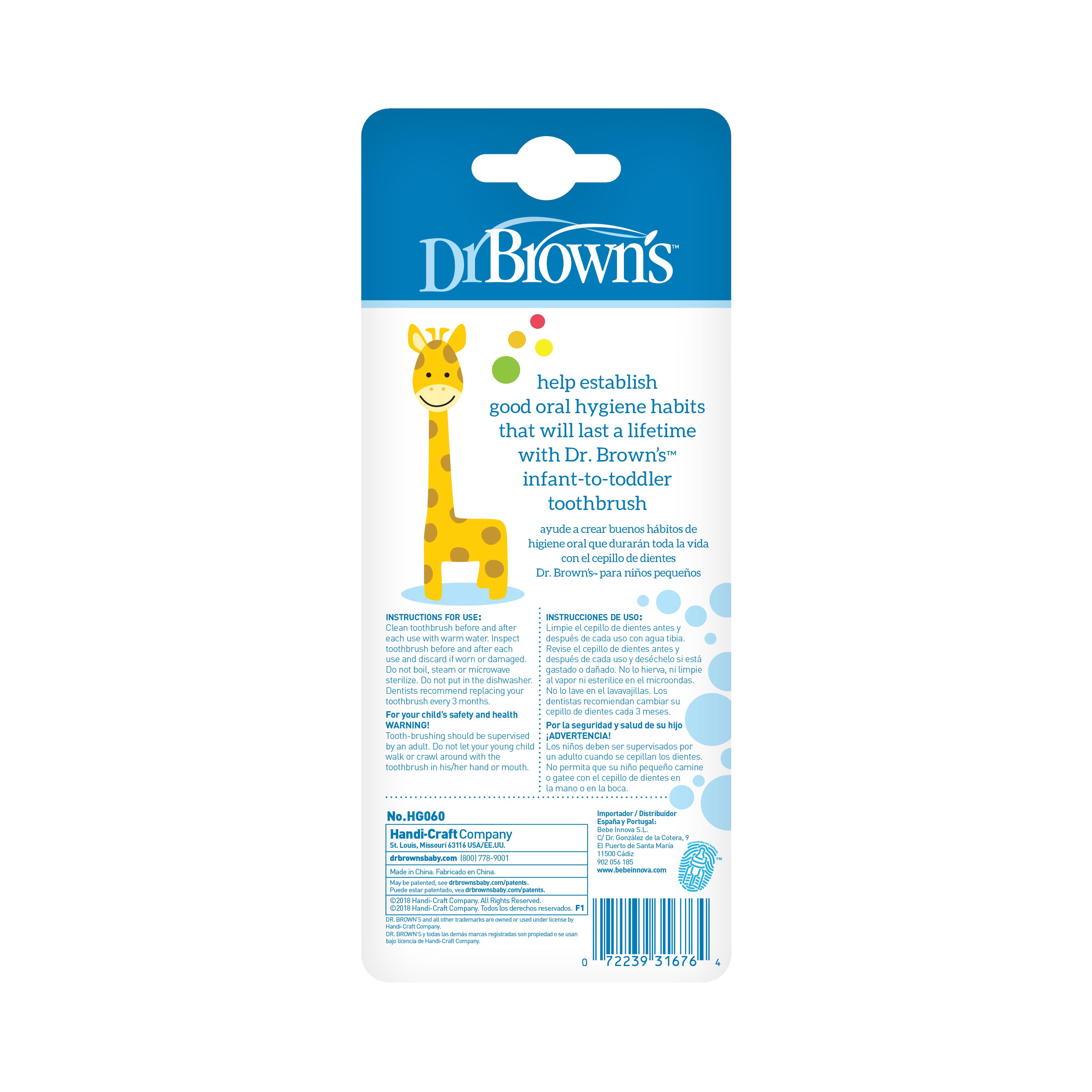 dr-brown-s-infant-to-toddler-giraffe-toothbrush-1-pack image 4