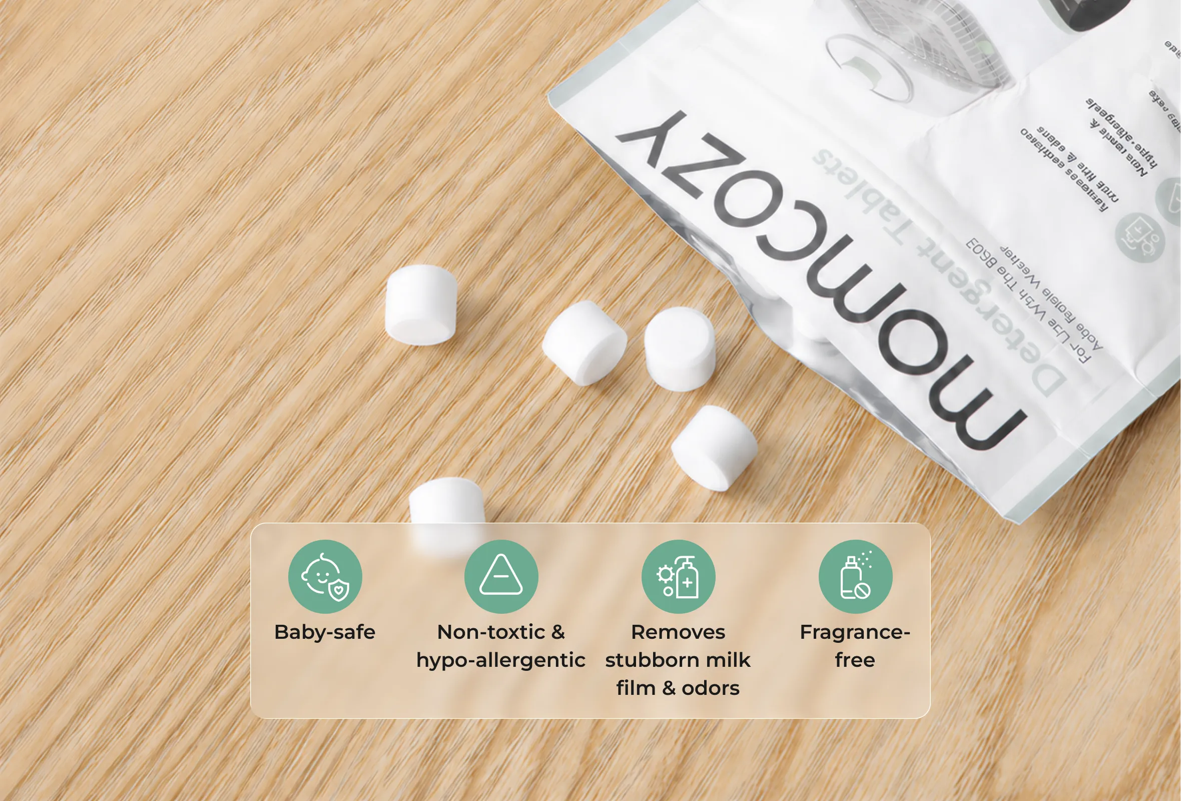 momcozy-kleanpal-pro-baby-bottle-washer-120-cleaning-30-descaling-tablets-bundle image 2
