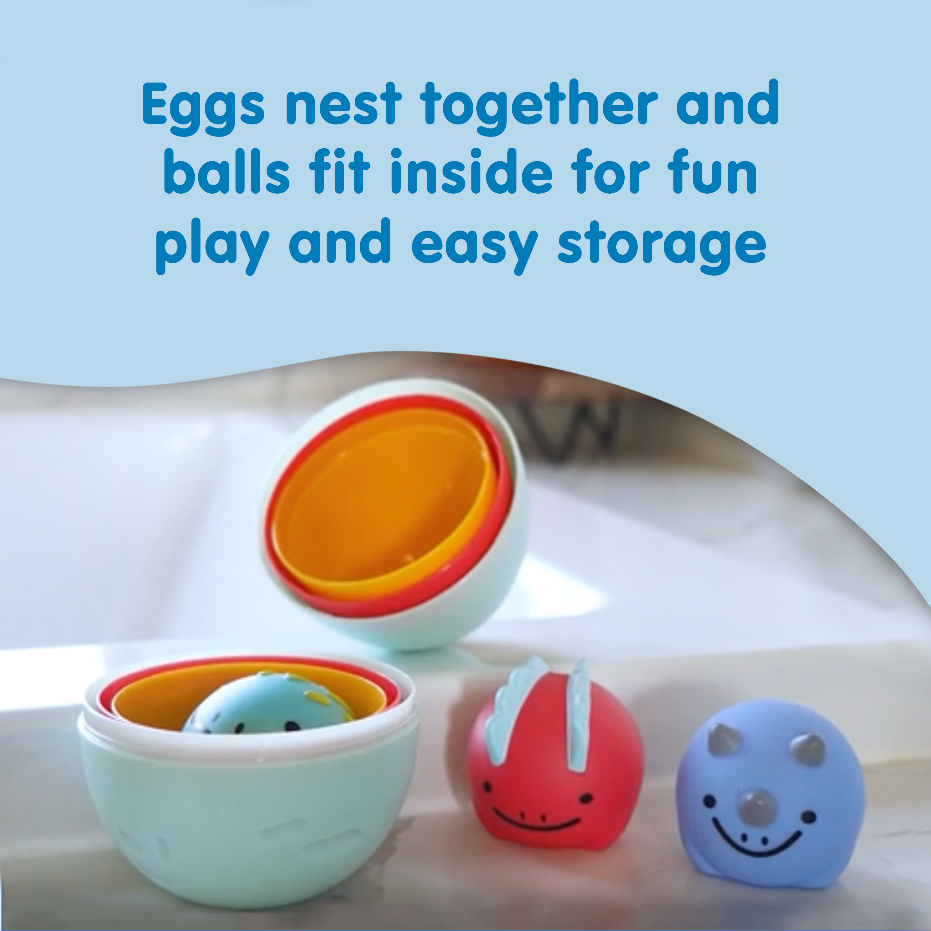 dr-brown-s-cleanup-float-hatch-dino-eggs-bath-toy-3-nesting-dinosaurs image 4