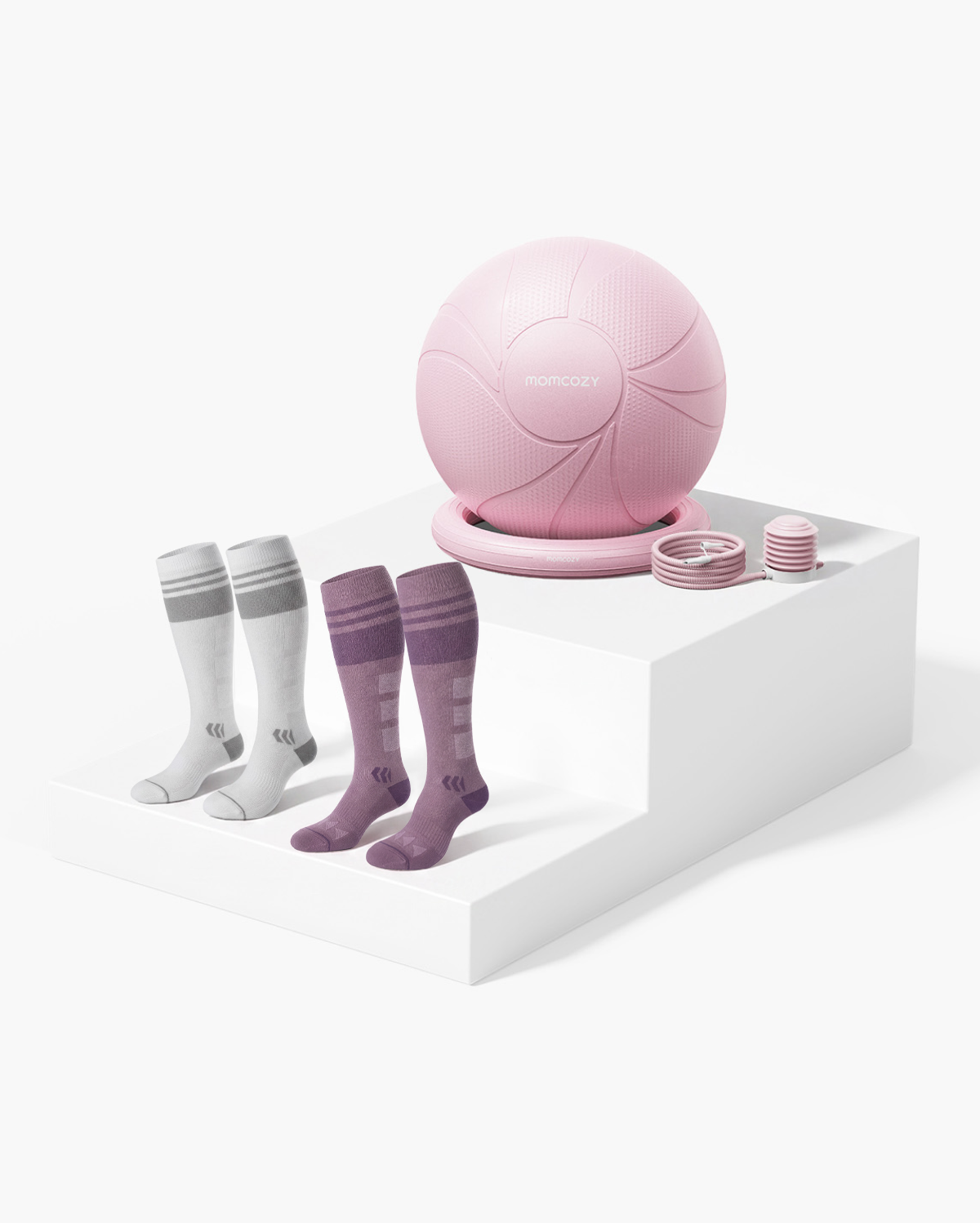 momcozy-pregnancy-essential-bundle-pregnancy-ball-wide-calf-compression-sports-s image 1
