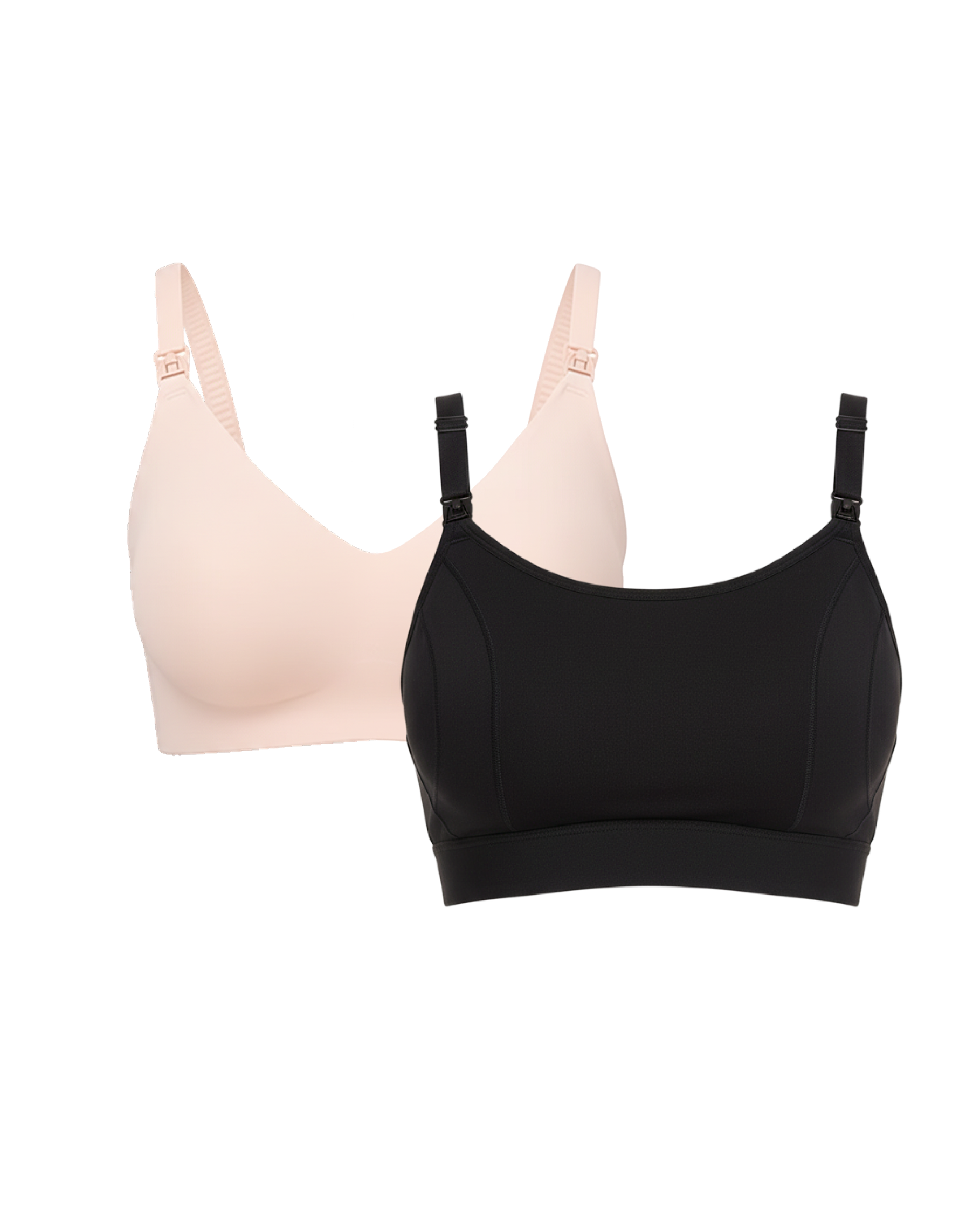 momcozy-ultra-soft-seamless-nursing-bra-yn21-basic-pumping-bra-yn08-bundle-2-pie image 1
