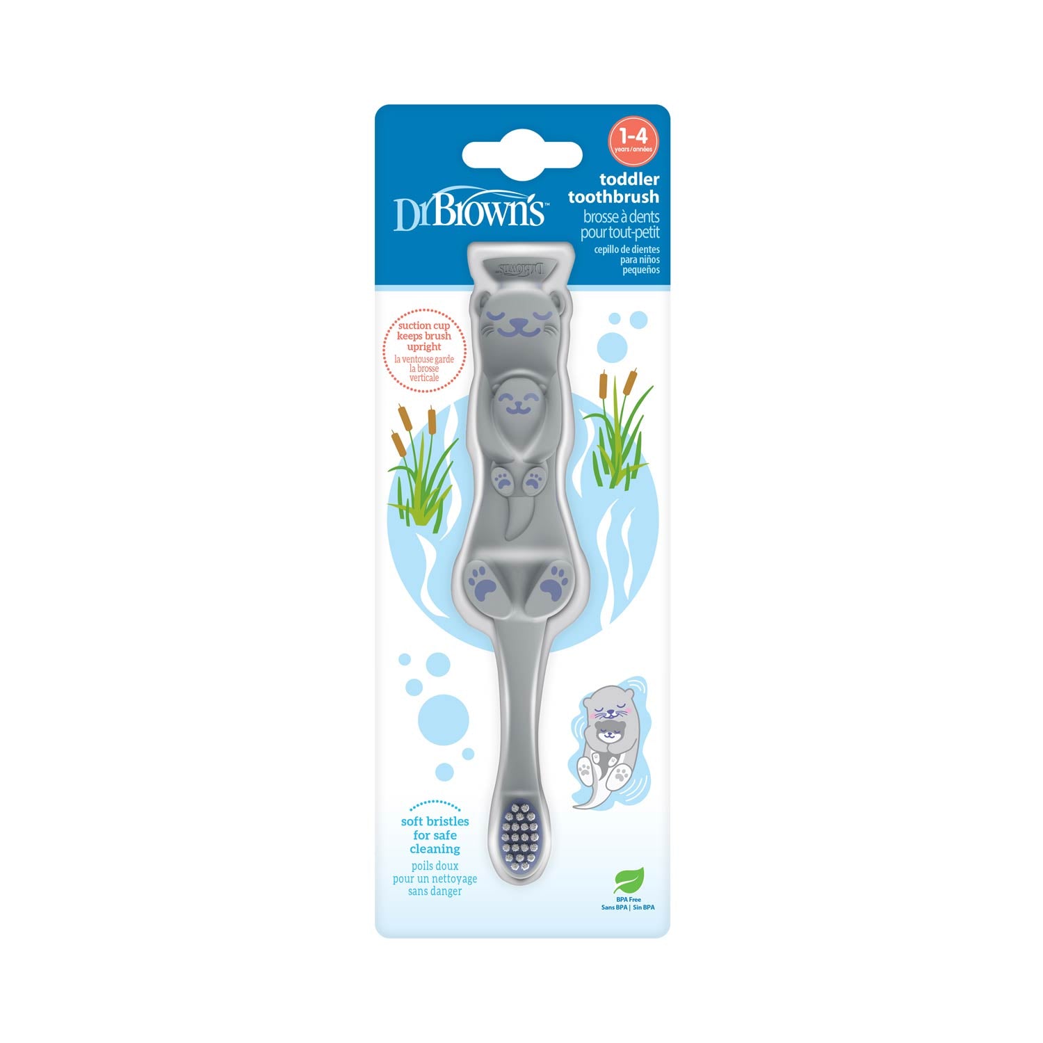 dr-brown-s-toddler-toothbrush-otter-1-pack-soft-bristles image 2