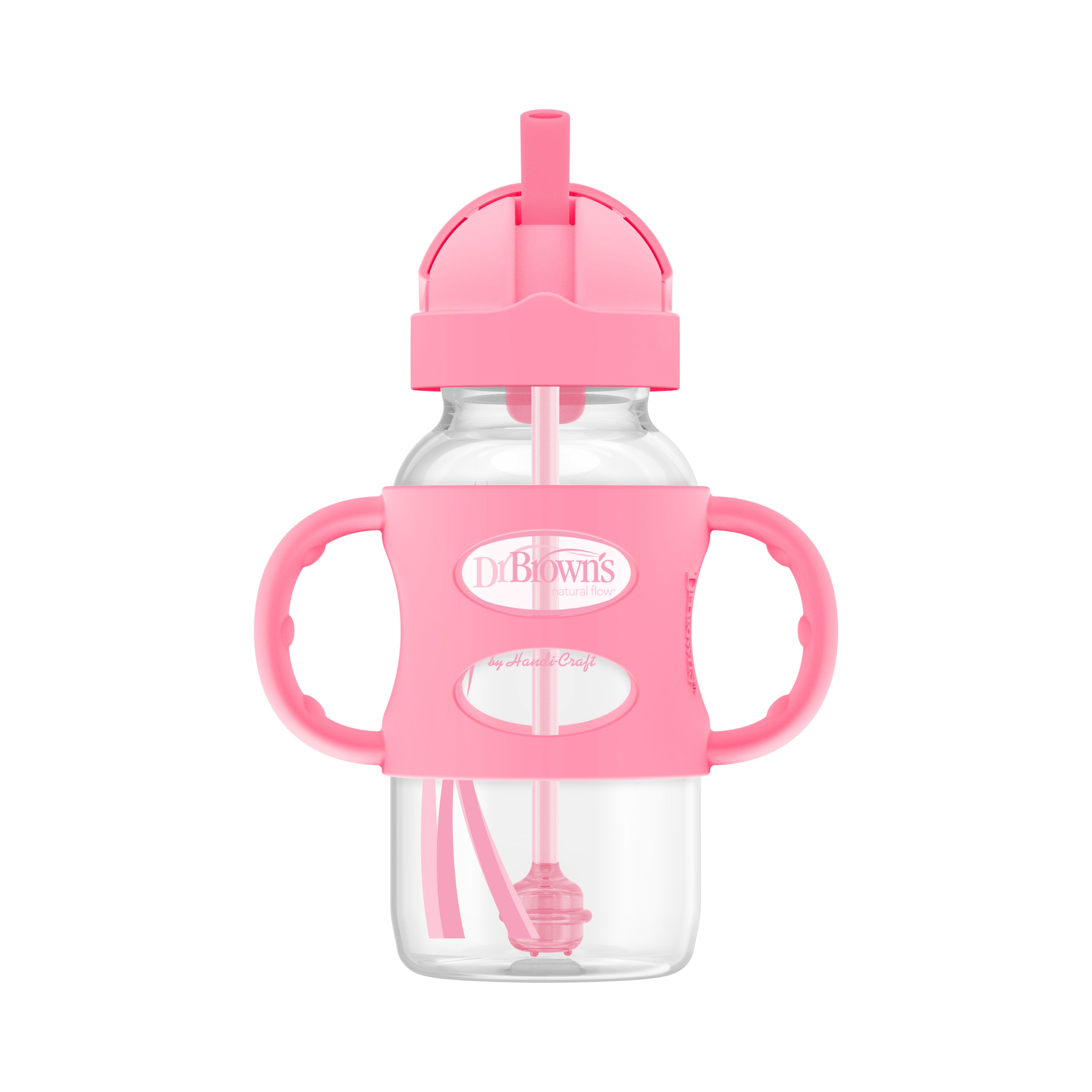 dr-brown-s-milestones-wide-neck-sippy-straw-bottle-with-silicone-handles-9-oz-27 image 1