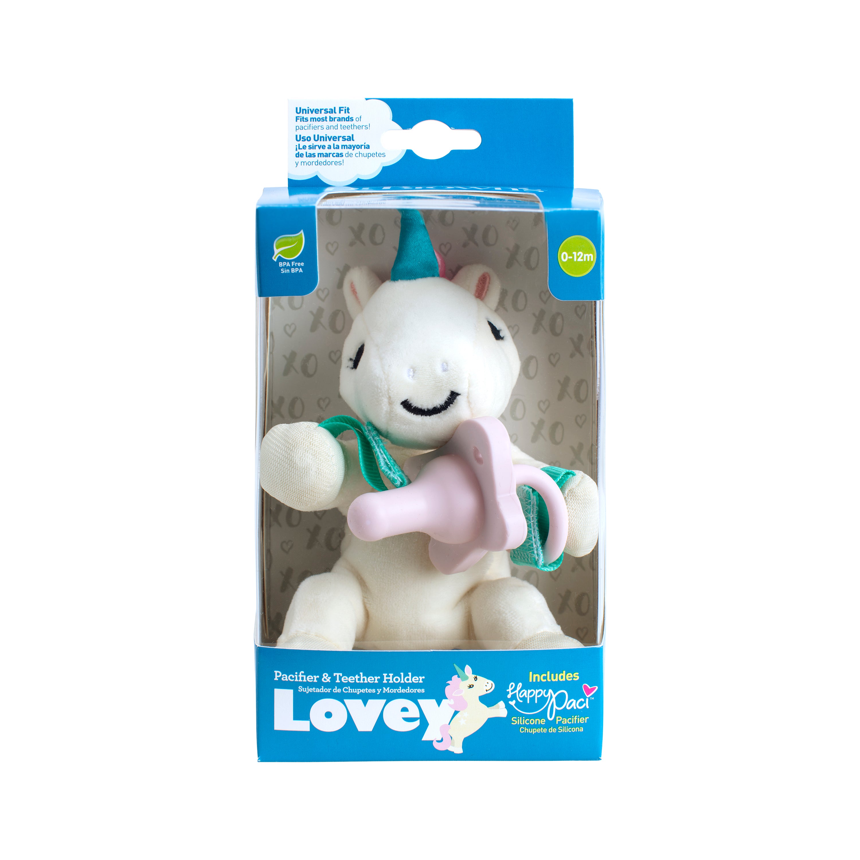 dr-brown-s-lovey-pacifier-and-teether-holder-with-happypaci-pacifier-unicorn image 2