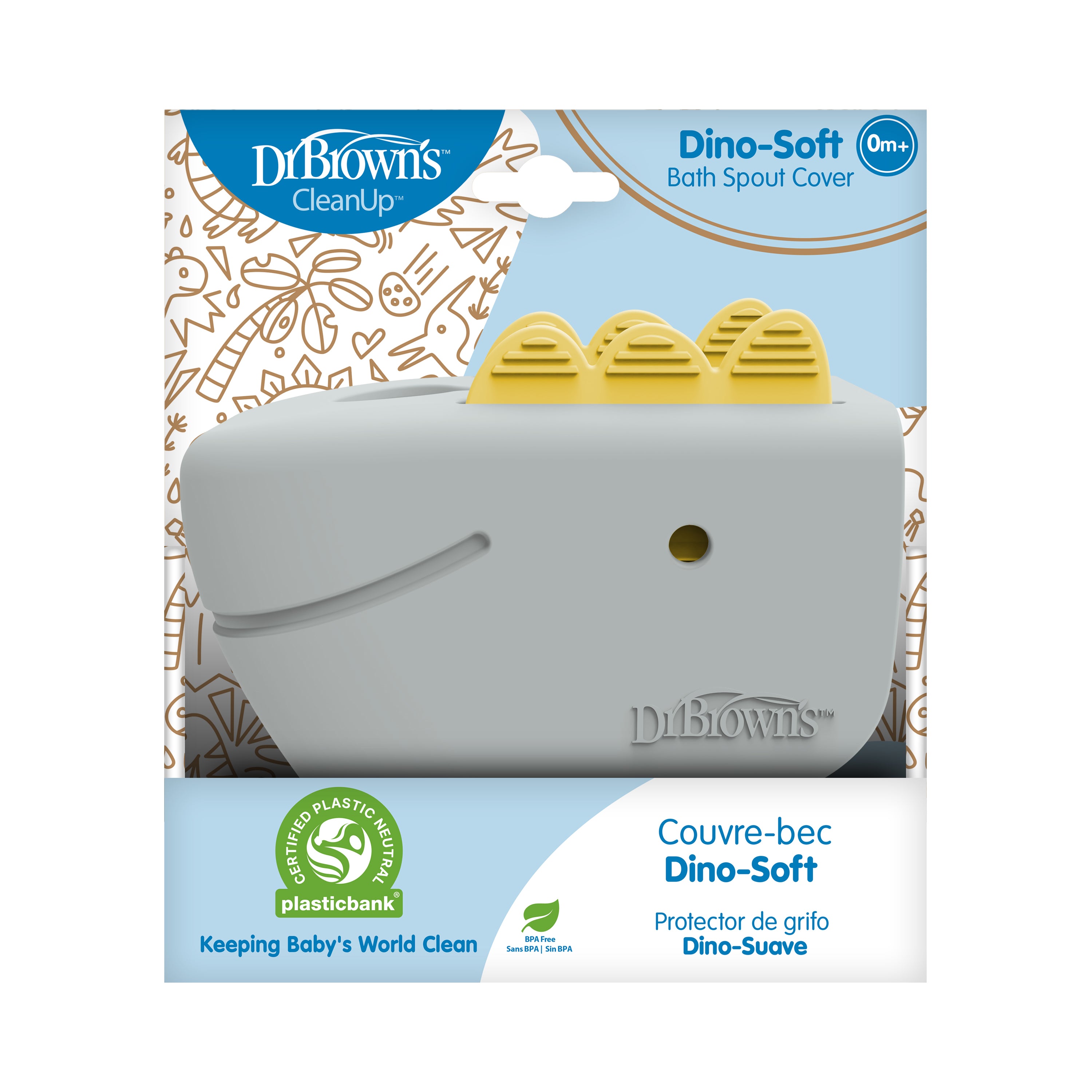 dr-brown-s-cleanup-dino-soft-baby-bath-spout-cover image 2