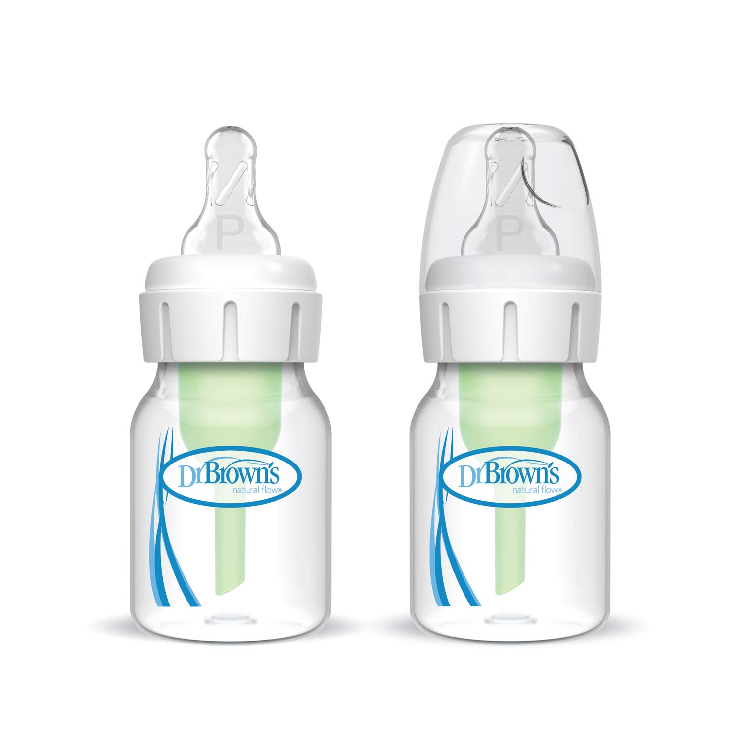 dr-brown-s-natural-flow-anti-colic-narrow-baby-bottle-2oz-60ml-with-preemie-flow image 1