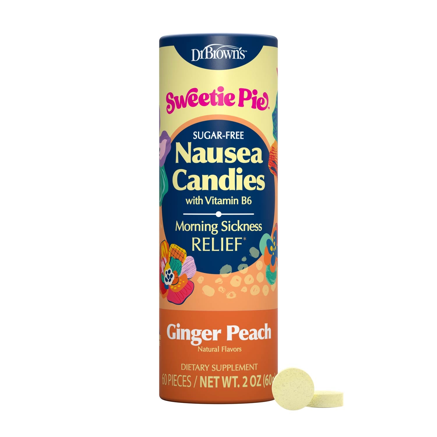sweetie-pie-nausea-candies-ginger-peach-vitamin-b6-real-ginger-extract image 3