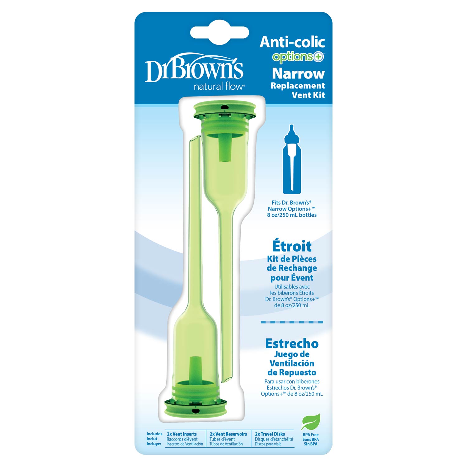 dr-brown-s-natural-flow-options-narrow-baby-bottle-replacement-vent-kit-8oz-2-pa image 2