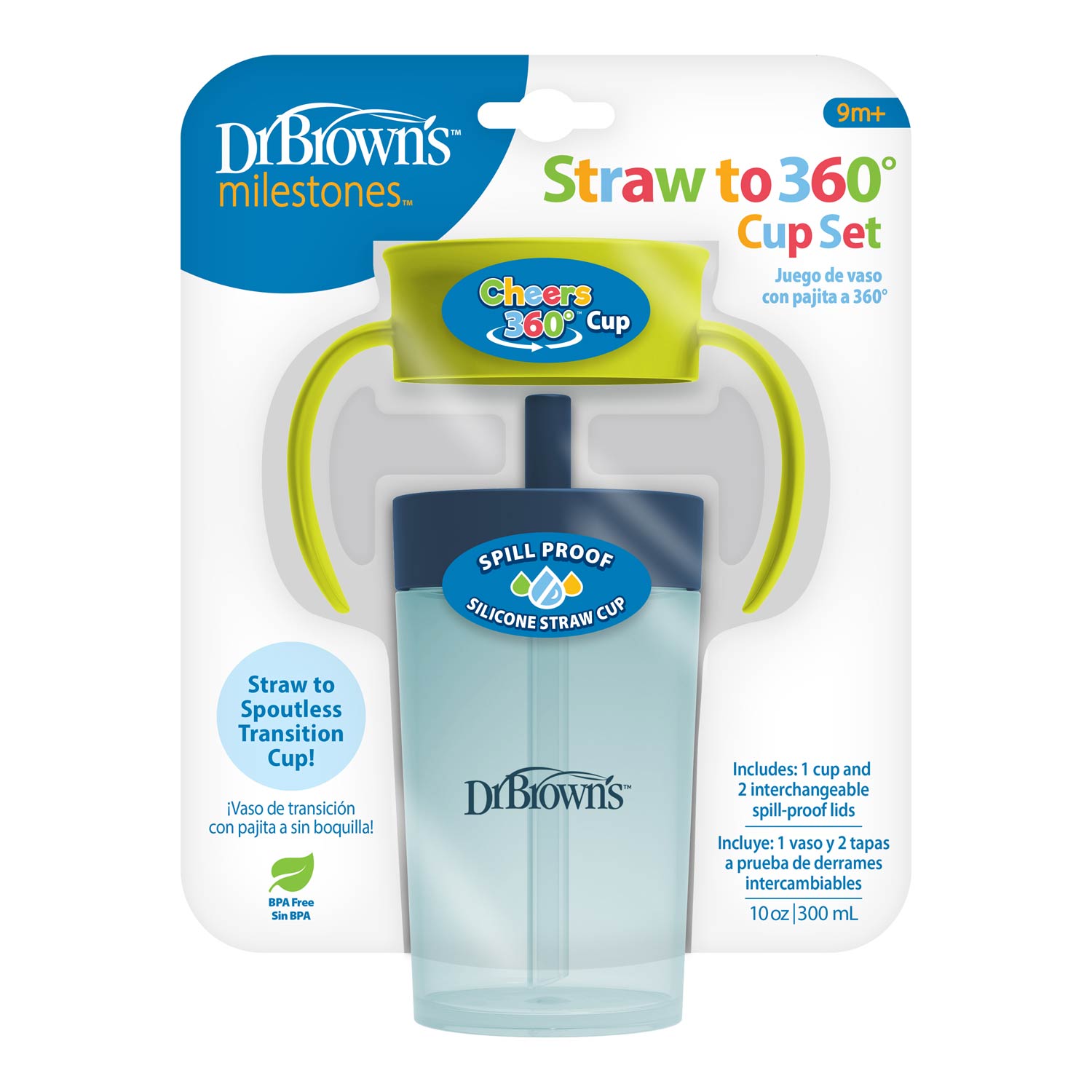 dr-brown-s-milestones-straw-to-360-cup-set-2-lids-transitional image 2