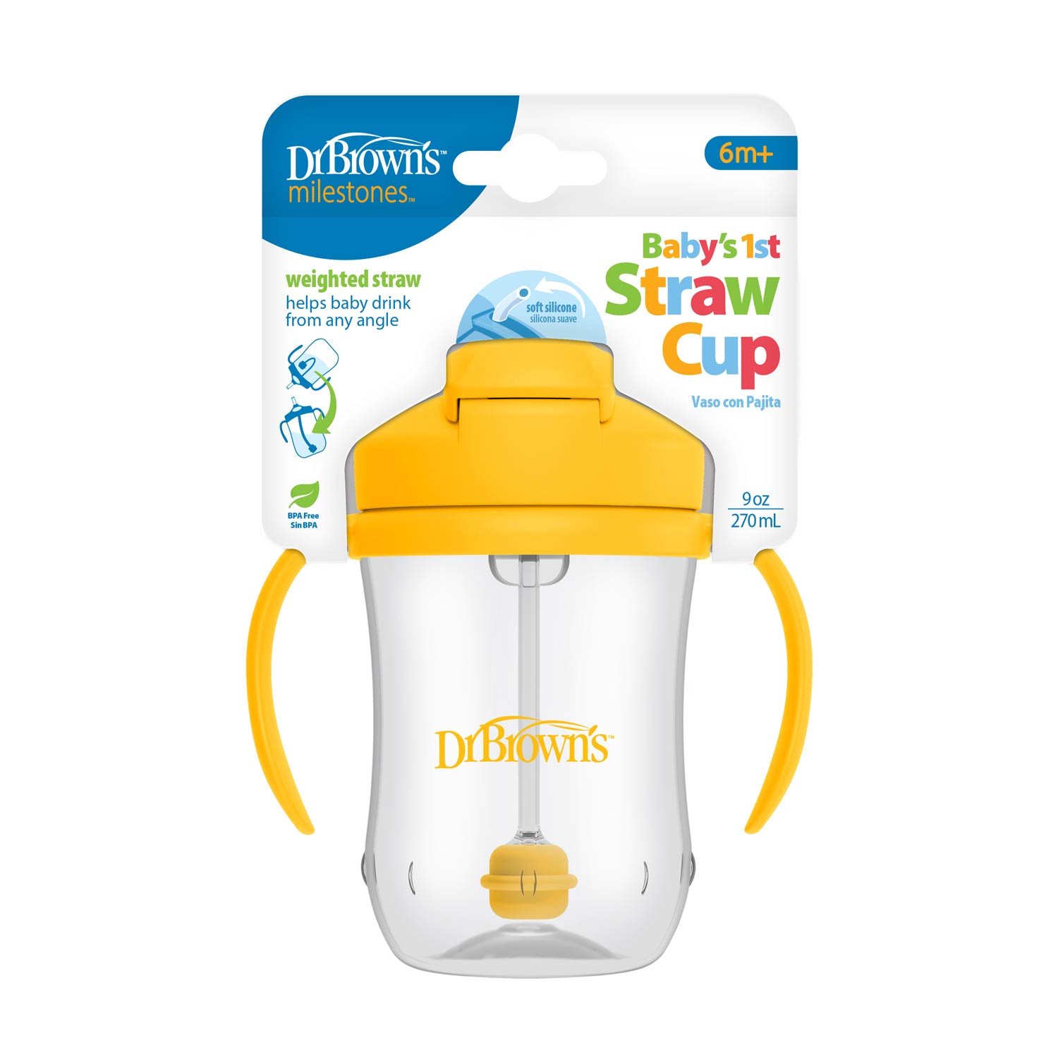 dr-brown-s-milestones-baby-s-first-straw-cup-6-oz-spill-proof image 3