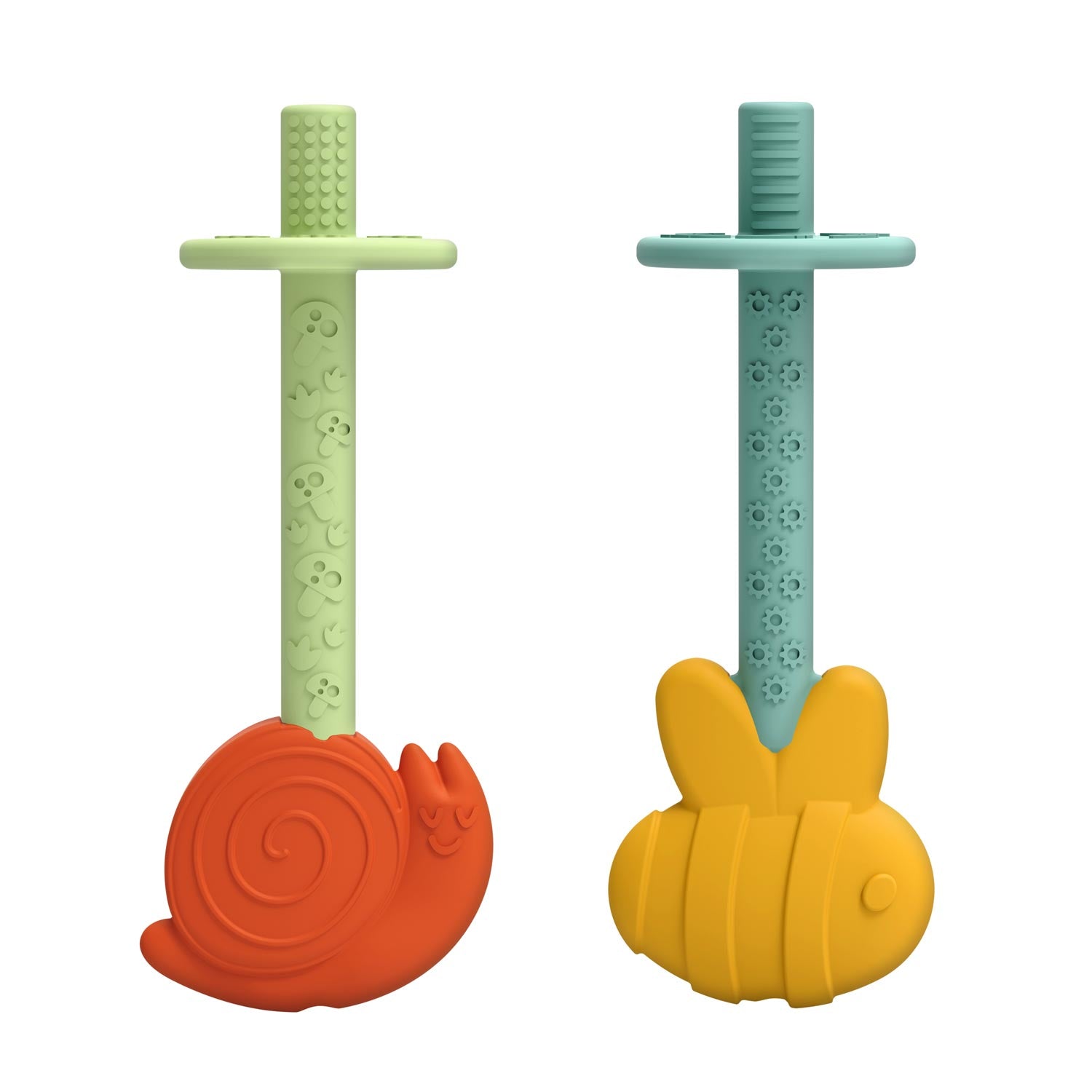 dr-brown-s-teething-tubes-bee-snail-100-silicone-2-pack image 1