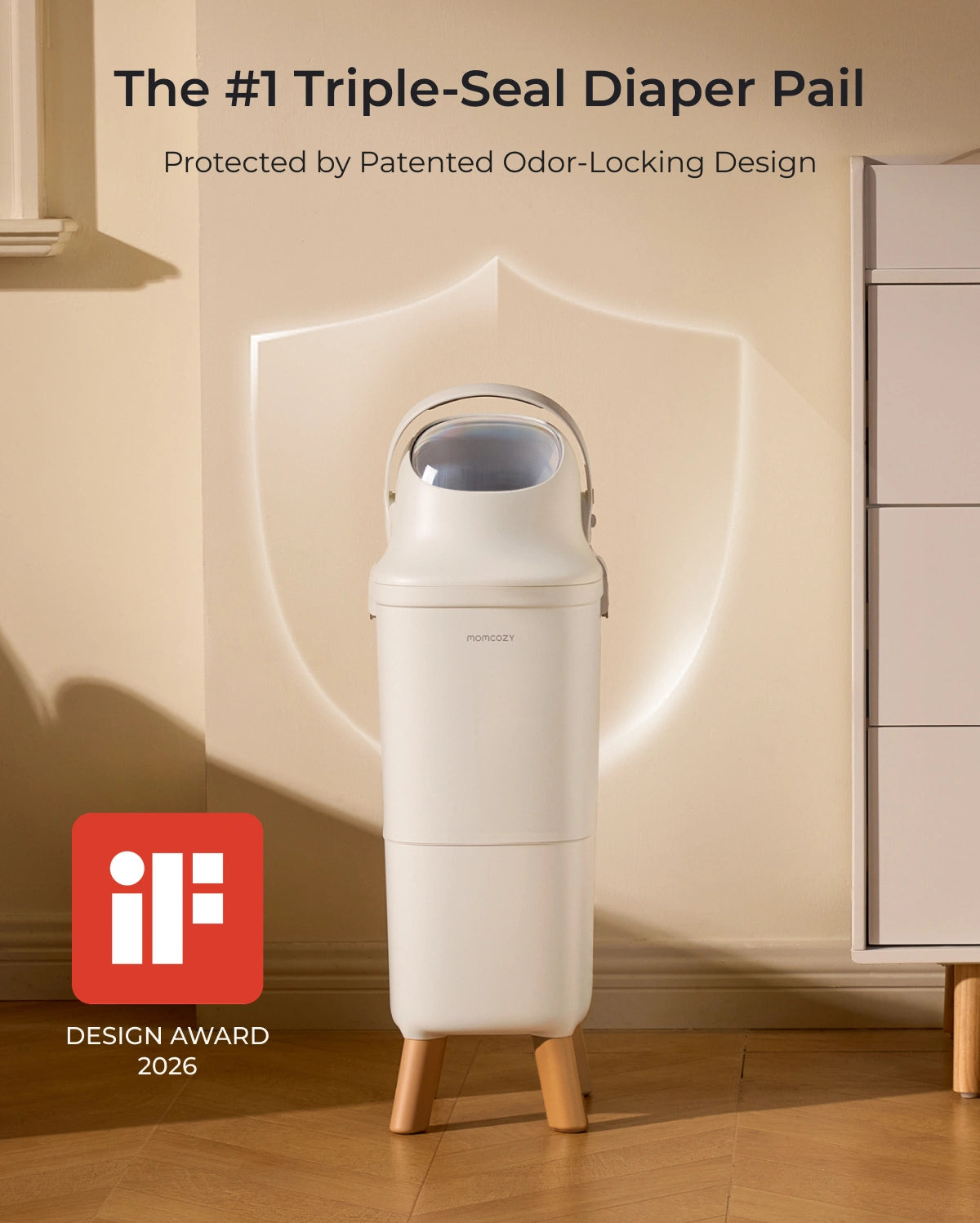momcozy-triple-seal-diaper-pail image 2