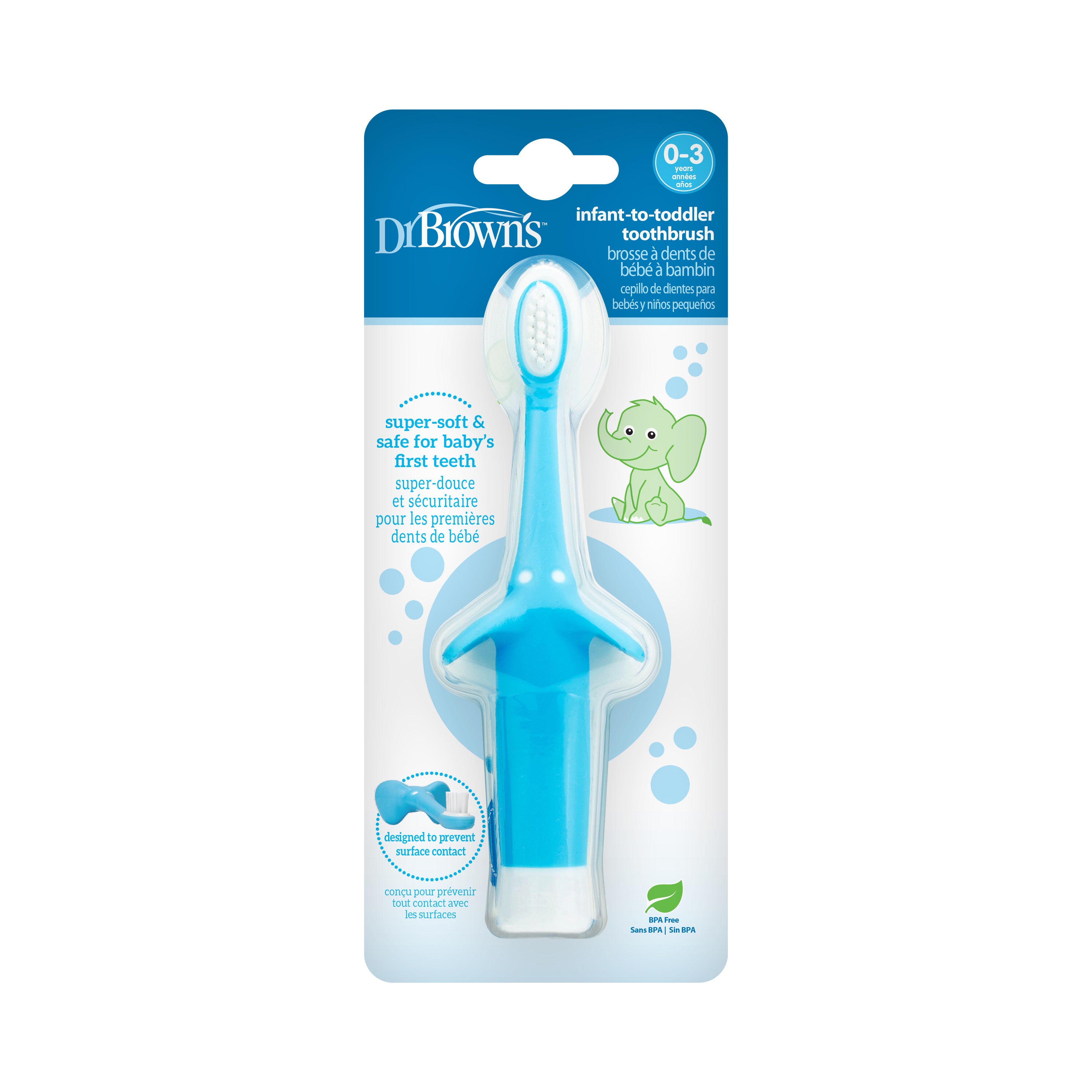 dr-brown-s-infant-to-toddler-toothbrush-elephant-1-pack image 3