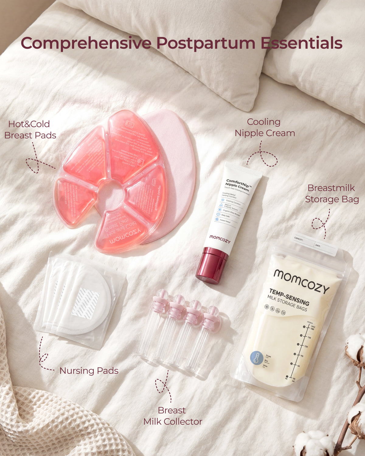 momcozy-breastfeeding-essentials-postpartum-kit-73-pieces image 2
