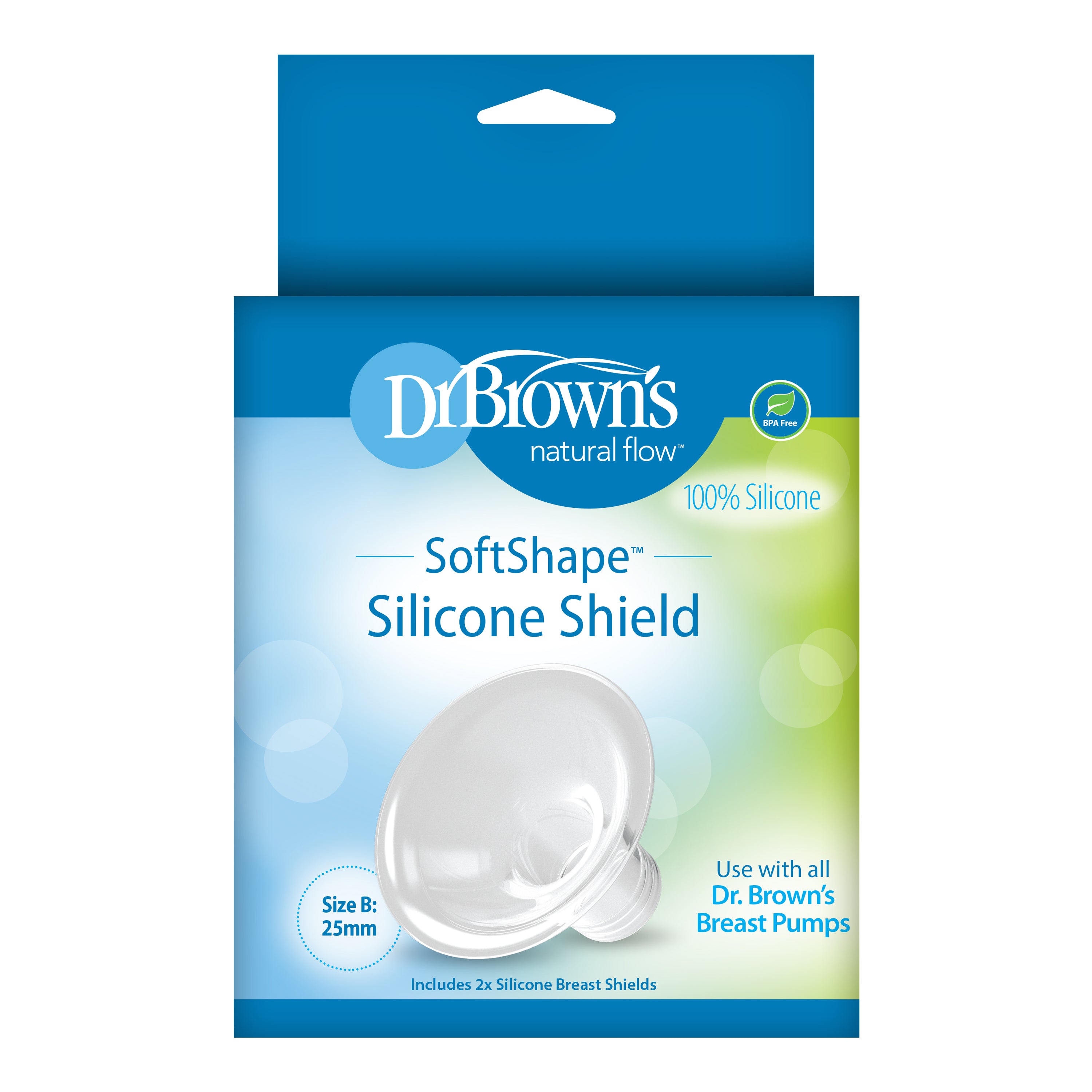 dr-brown-s-softshape-silicone-shield-size-b-25mm-comfortable-breast-pump-flange image 2