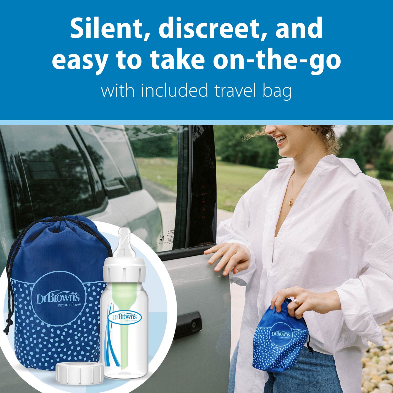 dr-brown-s-silicone-breast-pump-milk-catcher-with-anti-colic-bottle-travel-bag image 8