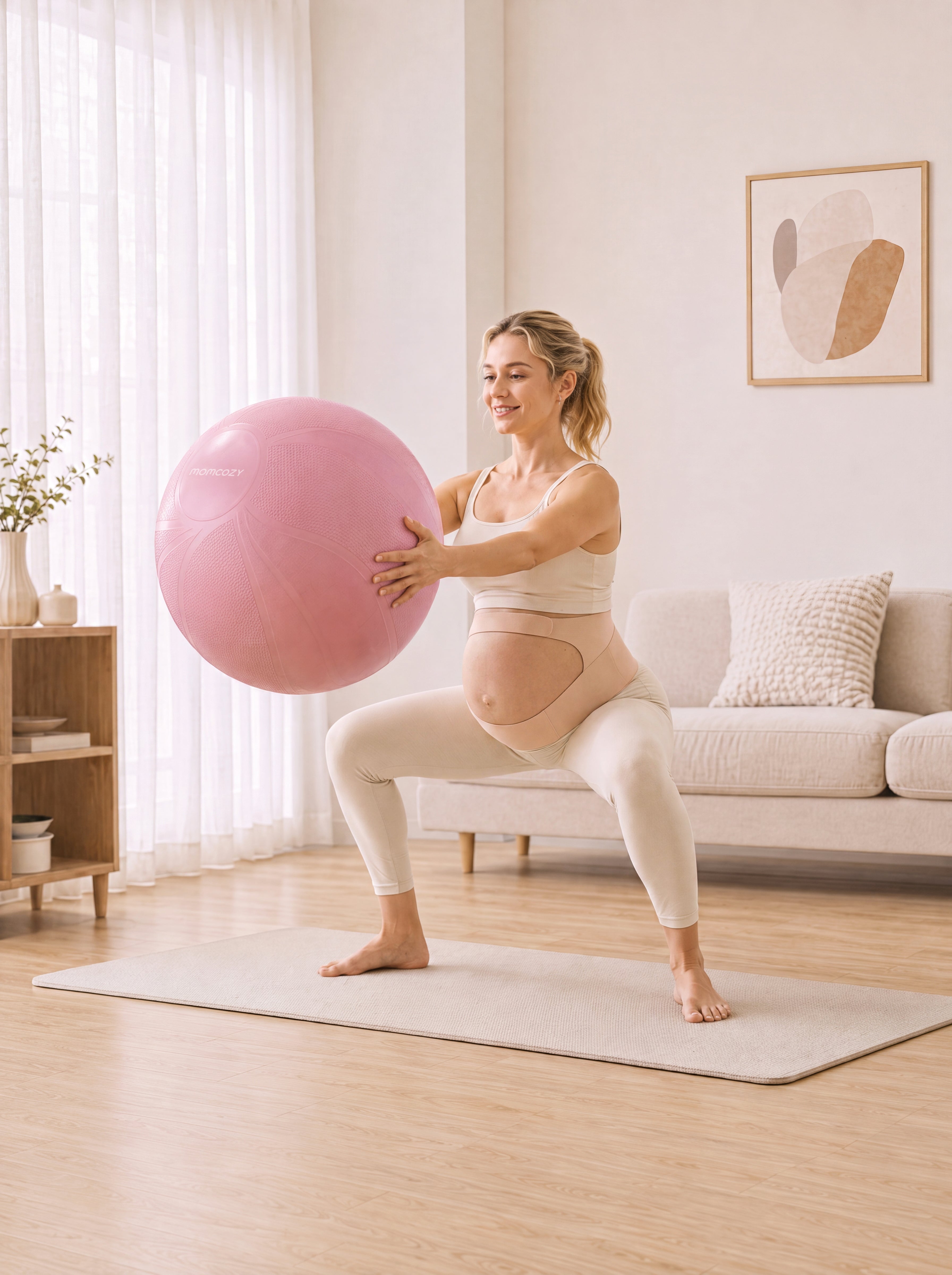 momcozy-ergonest-maternity-belly-band-birthease-maternity-ball-bundle image 4